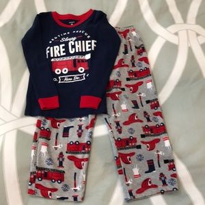 NWOT Carter’s fireman pj set